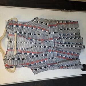 CATO Women's Sleeveless V-Neck Patterned Top Size Large NWOT